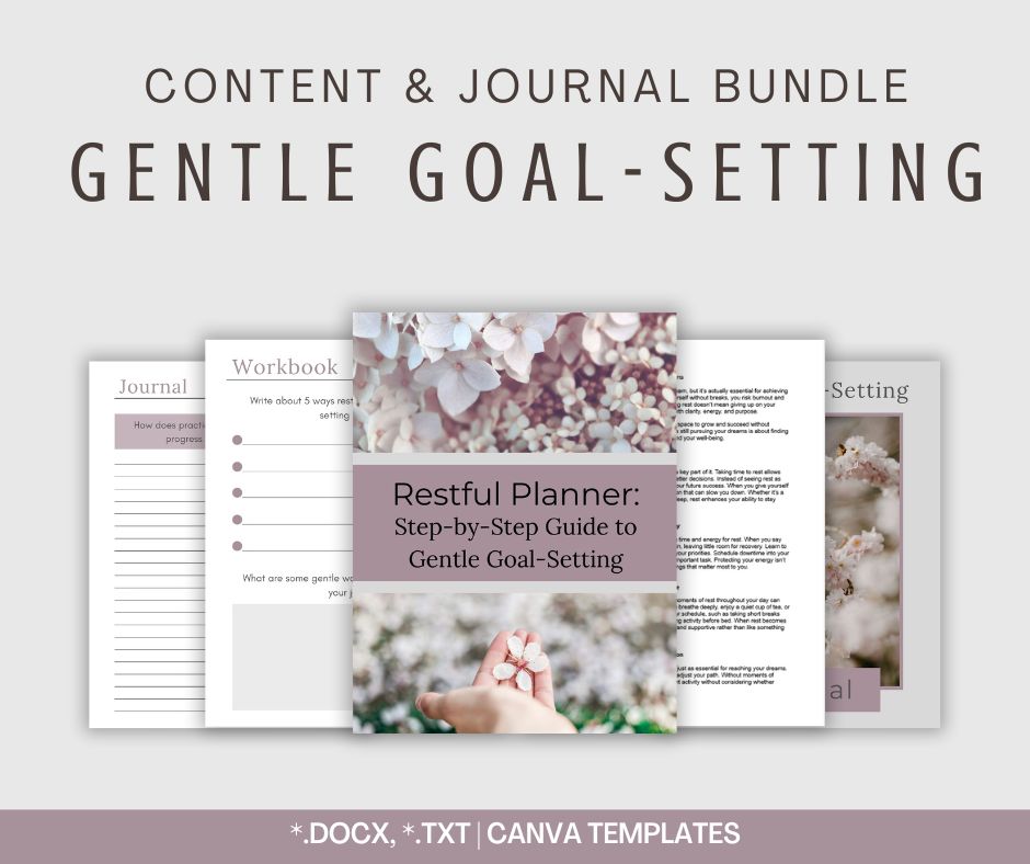 Gentle Goal-Setting | Content & Journal Bundle