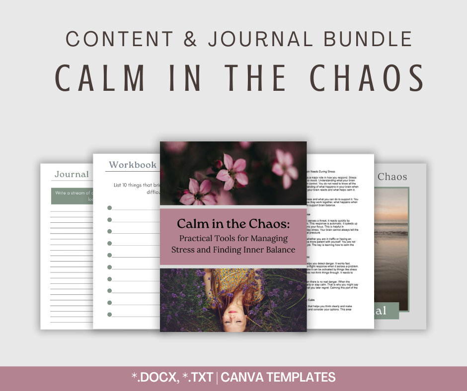 Calm in the Chaos | Content & Journal Bundle