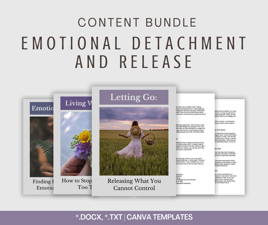 Emotional Detachment and Release | Content Bundle