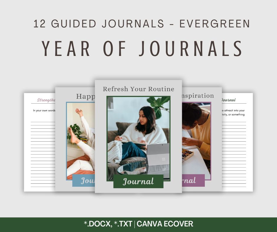 A Year of Guided Journals | 12 Journals