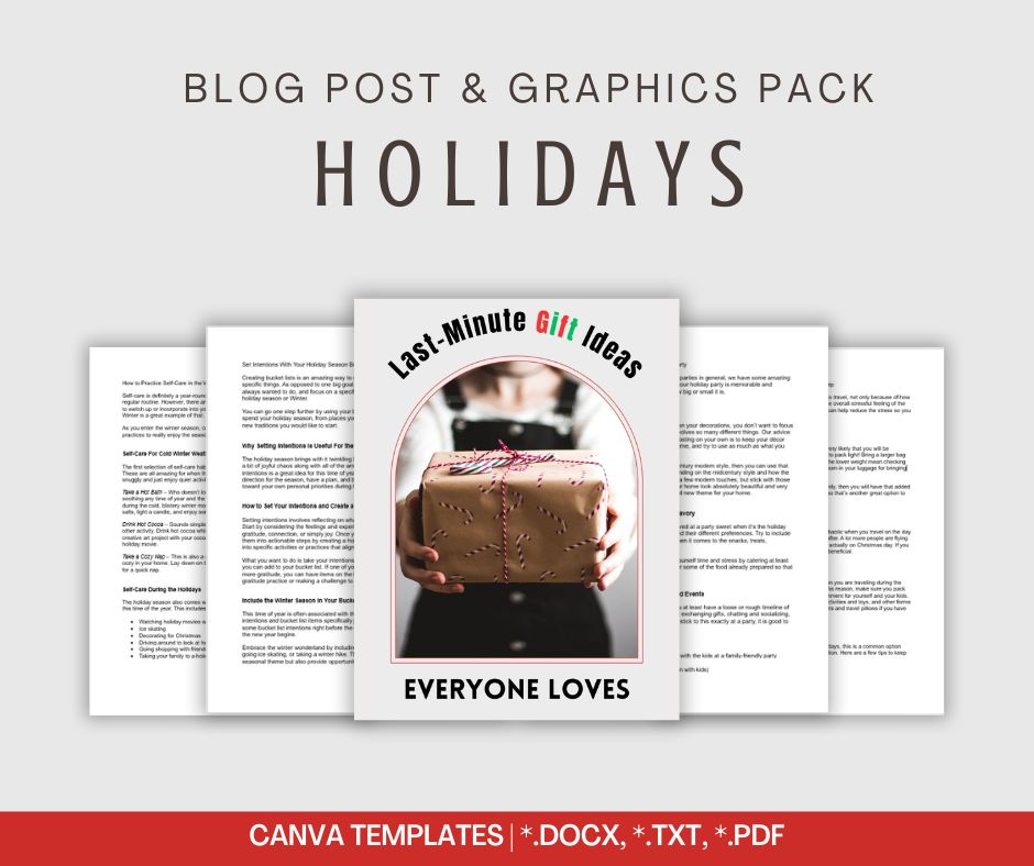 Holiday and Winter Blog Post & Graphics Pack