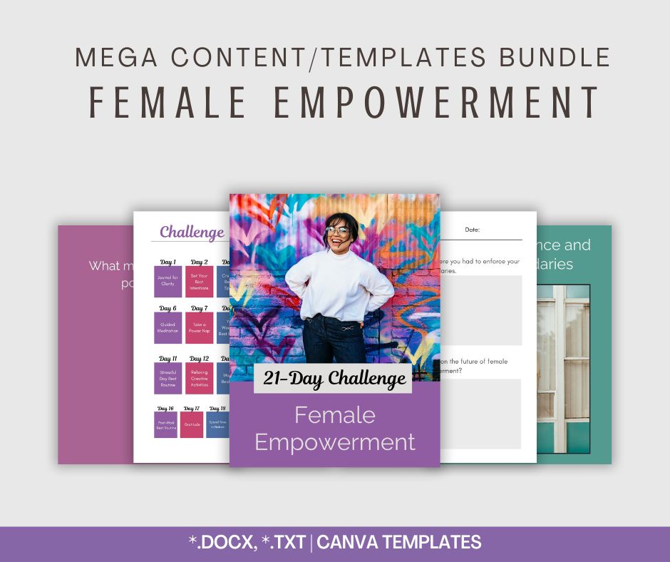 Female Empowerment | MEGA Content and Templates Bundle