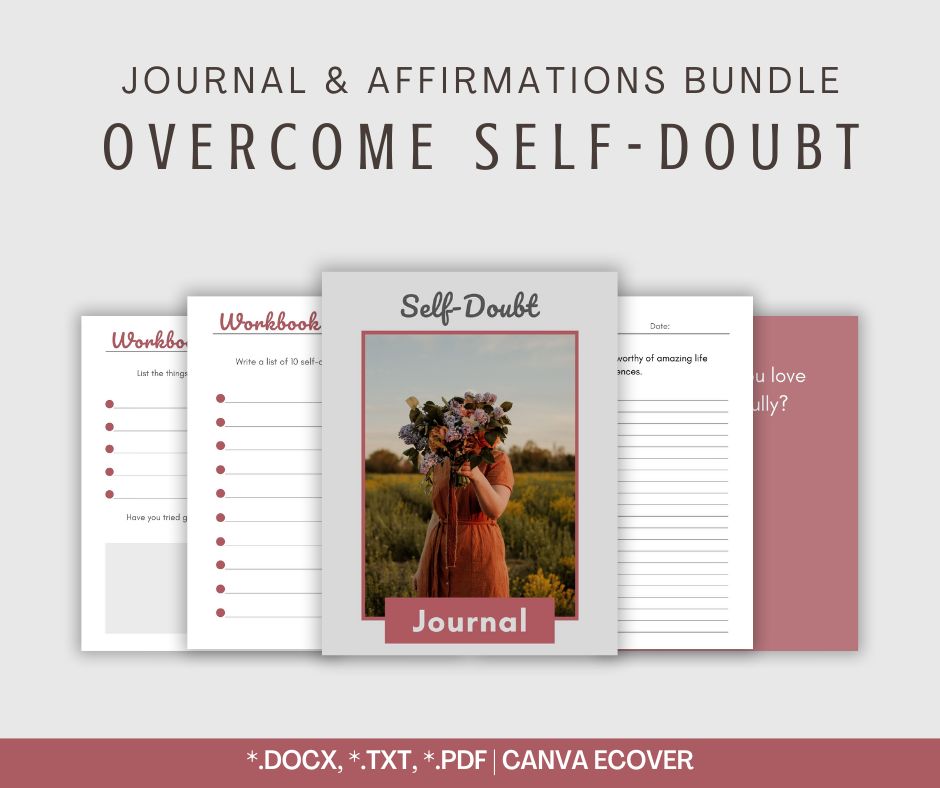 Self-Doubt Journal & Affirmations Bundle