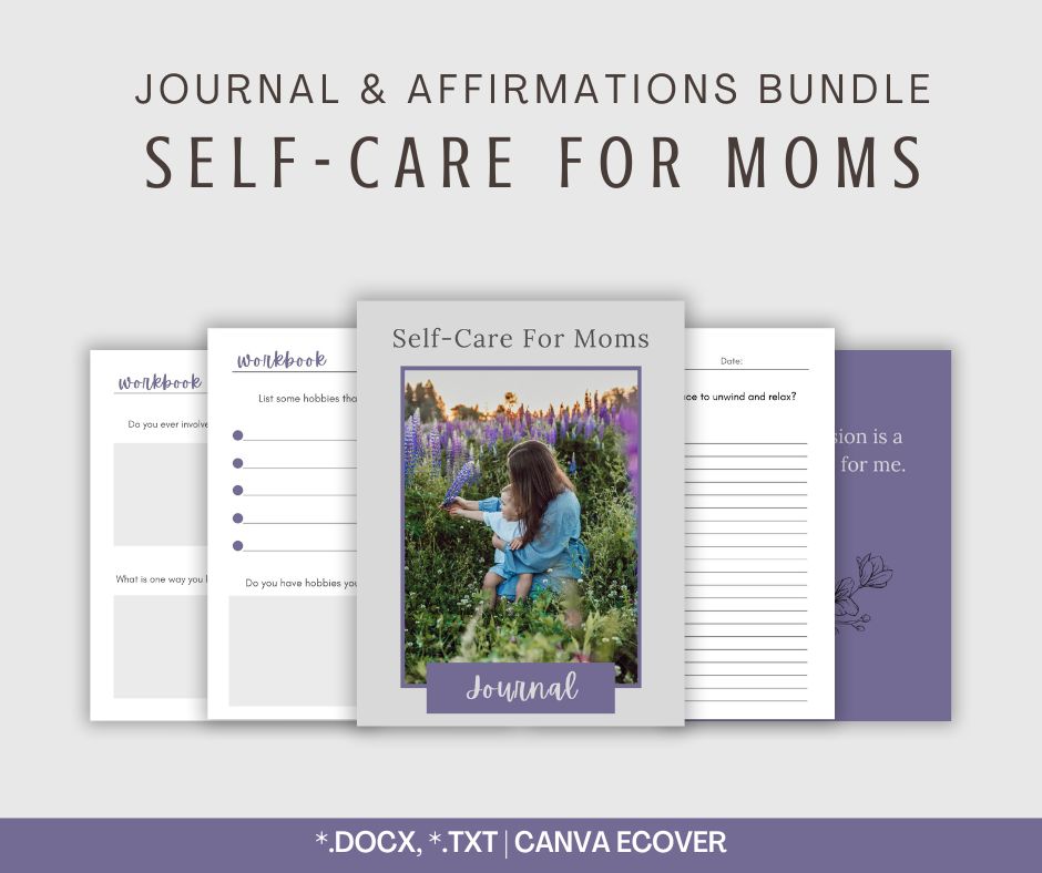 Self-Care For Moms | Journal & Affirmations Bundle