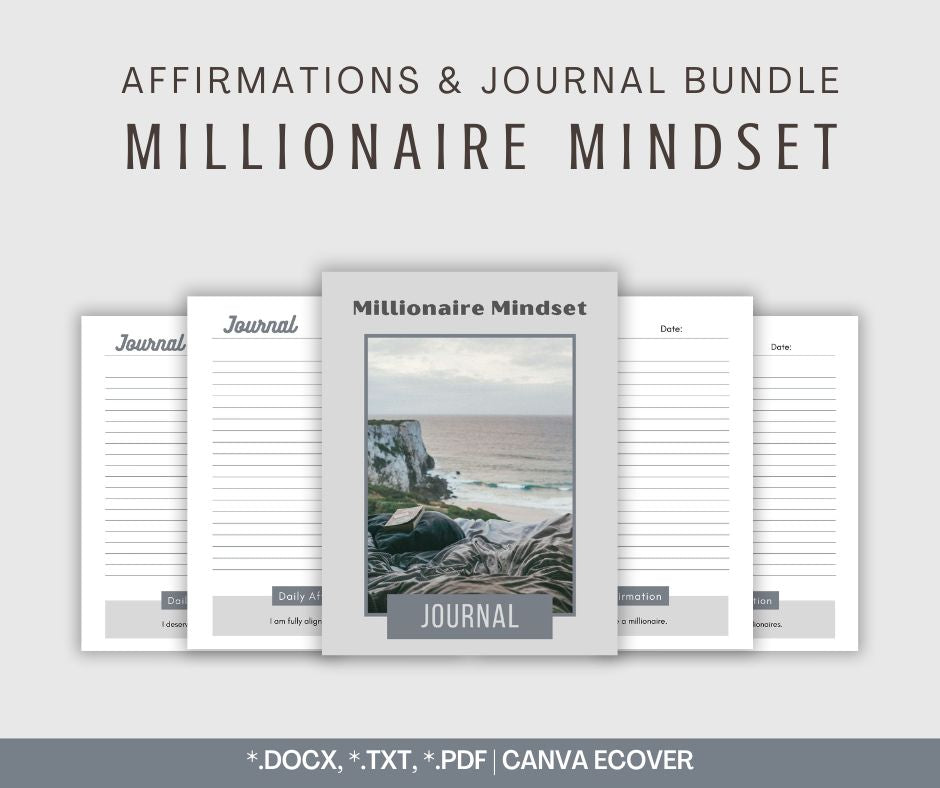 Millionaire Mindset Affirmations & Journal Bundle
