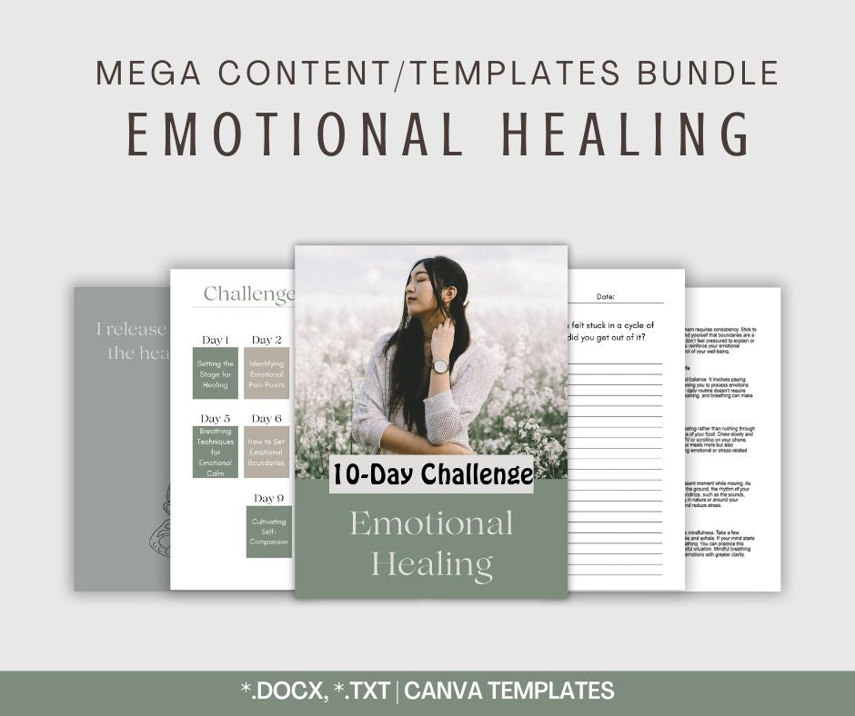 Emotional Healing | MEGA Content and Templates Bundle
