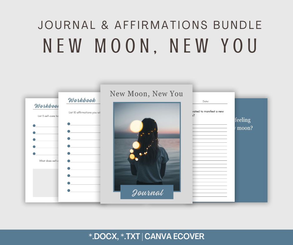 New Moon, New You | Journal & Affirmations Bundle