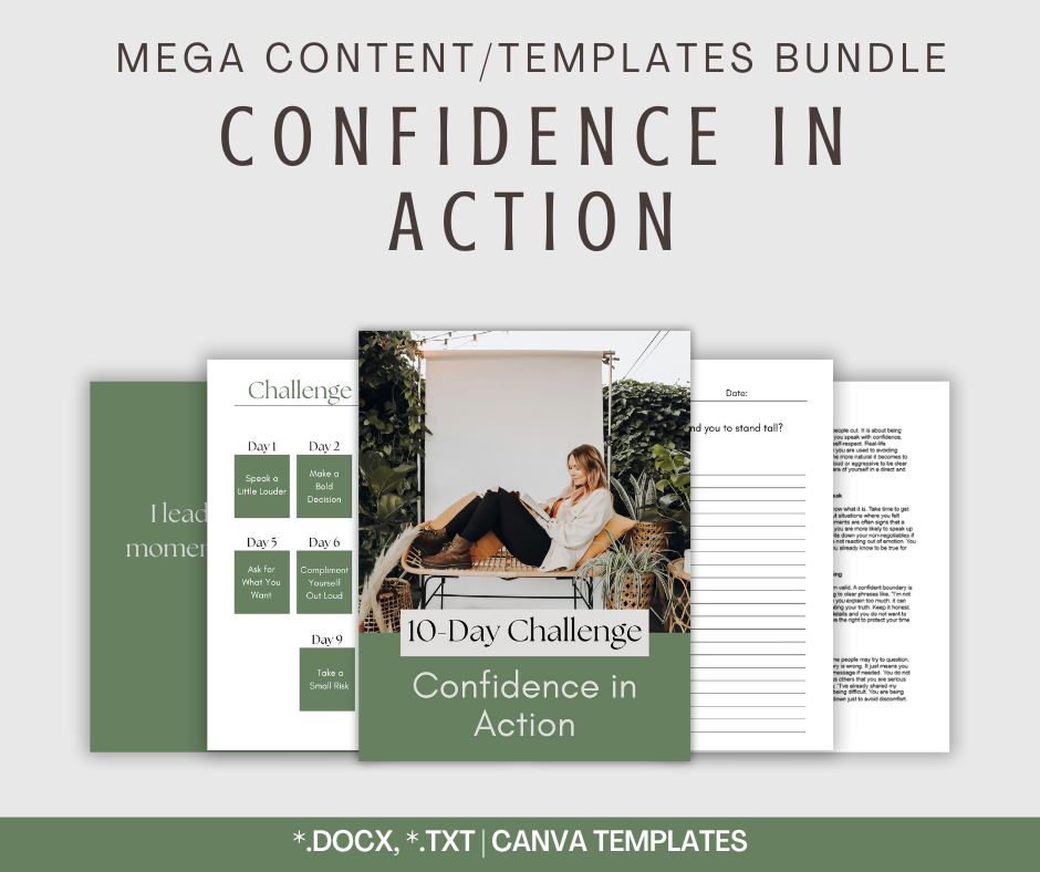 Confidence in Action | MEGA Content and Templates Bundle