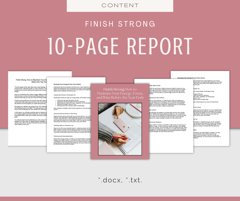 Finish Strong | Content & Journal Bundle