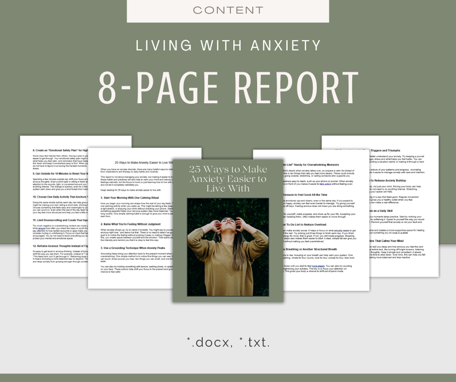 Living With Anxiety | Content & Journal Bundle