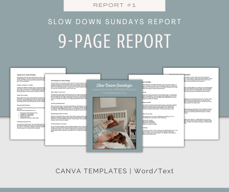Mindful Sunday Routine | Reports & Journals
