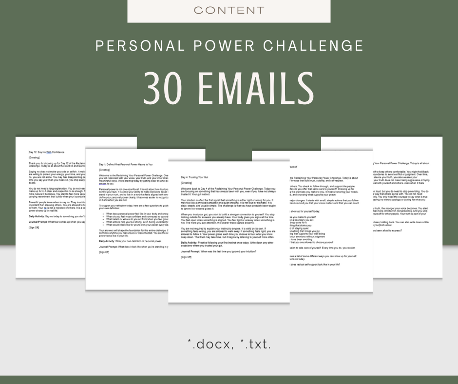 30-Day Reclaim Your Personal Power Challenge