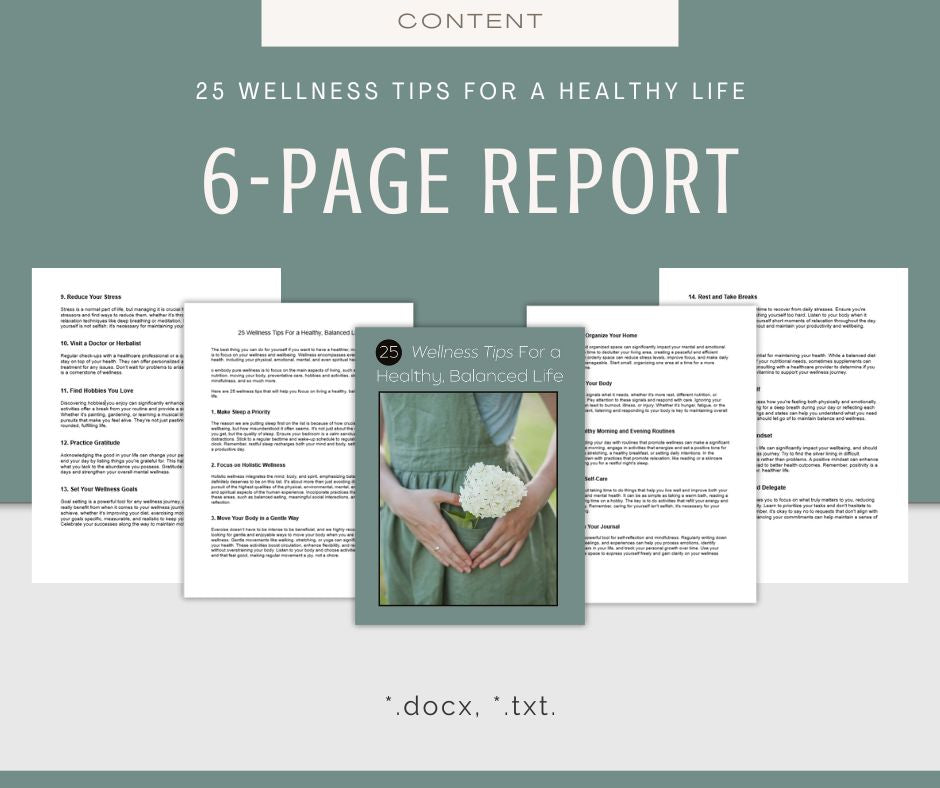 Wellness Tips | Content & Journal Bundle