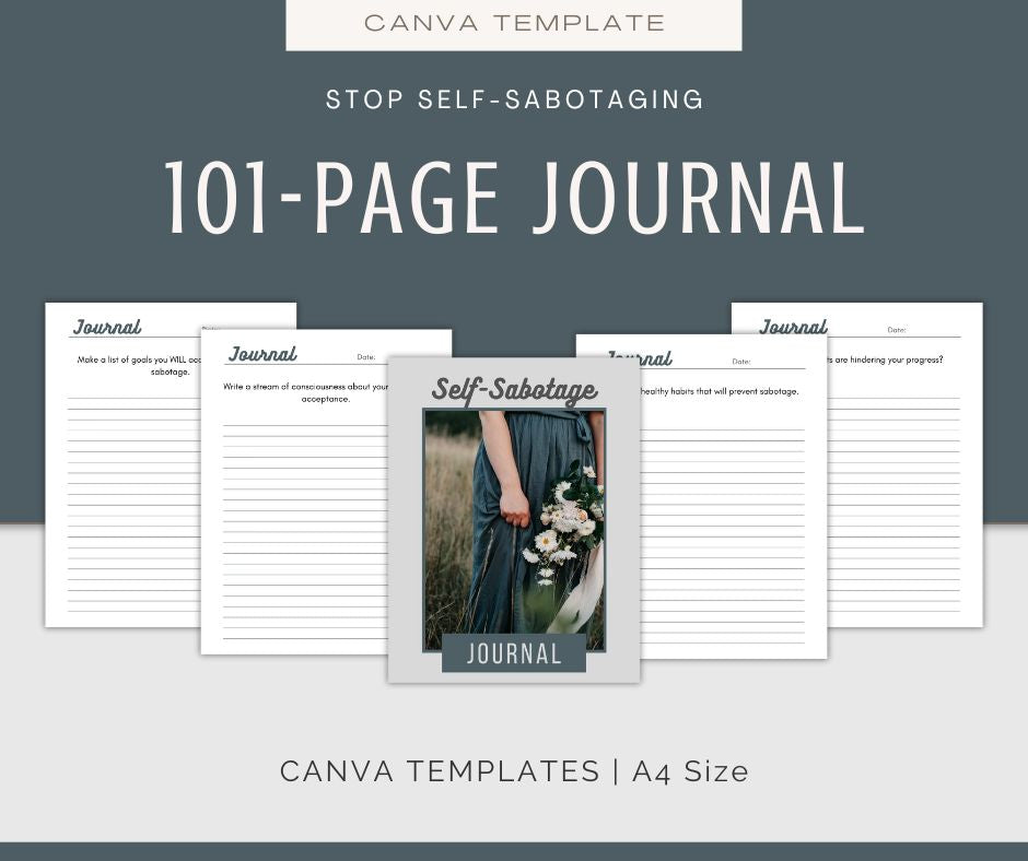 Self-Sabotage Journal & Affirmations Bundle
