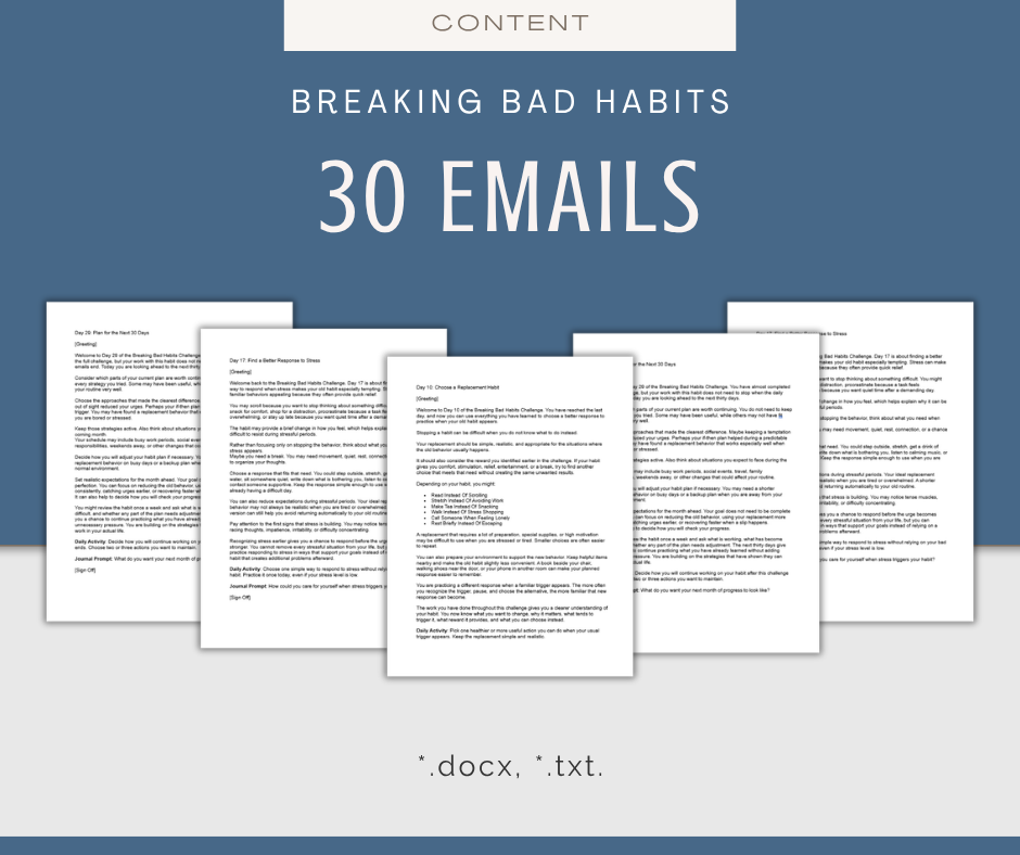 30-Day 'Breaking Bad Habits' Challenge