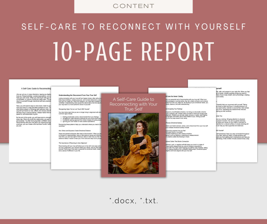 Self-Care to Reconnect With Yourself | Content & Journal Bundle