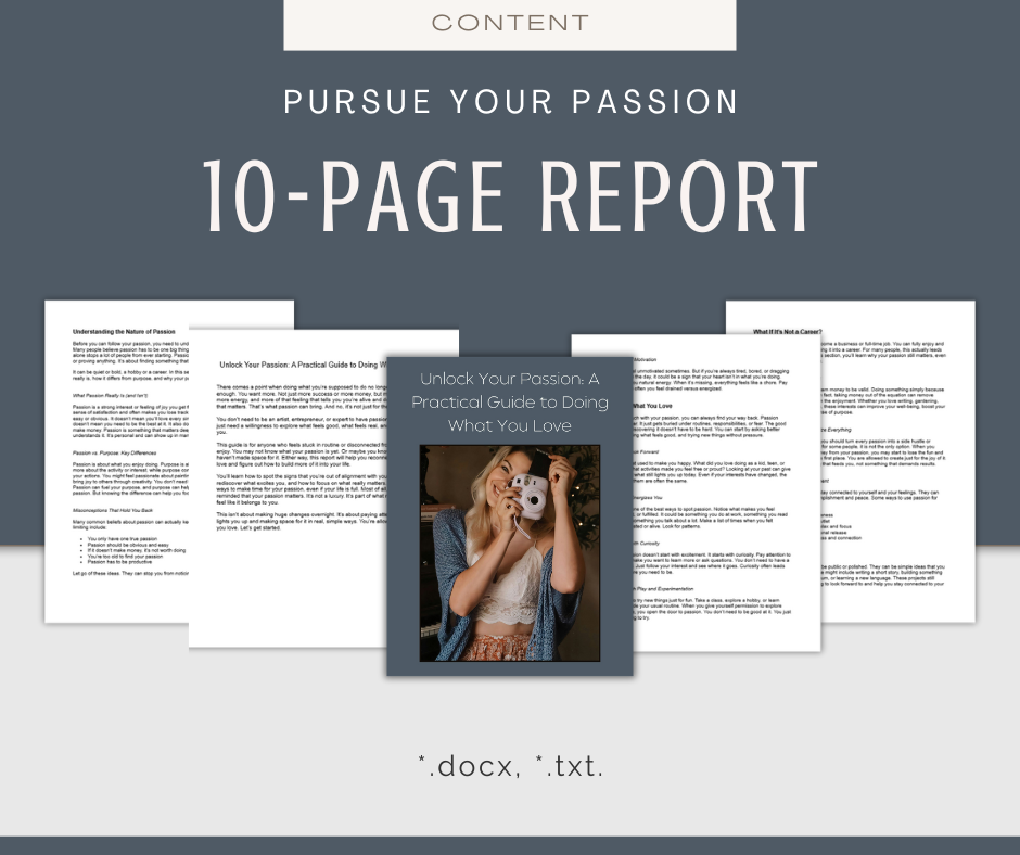 Pursue Your Passions | Content & Journal Bundle