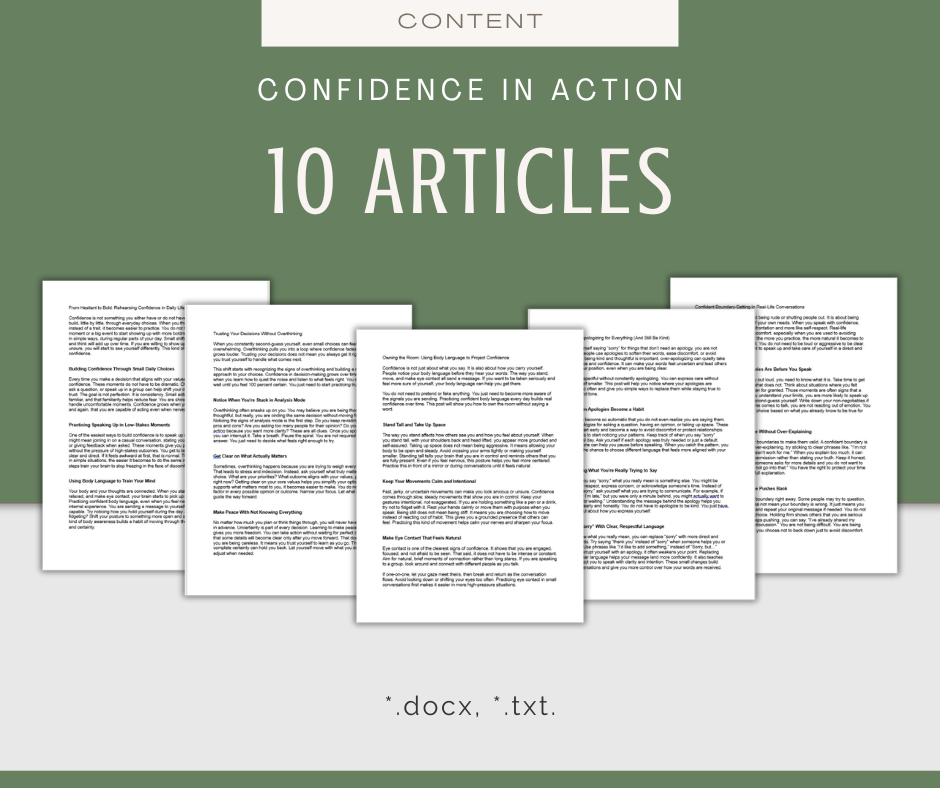 Confidence in Action | MEGA Content and Templates Bundle