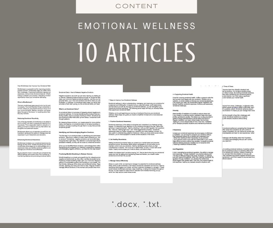 Emotional Wellness | MEGA Content and Templates Bundle