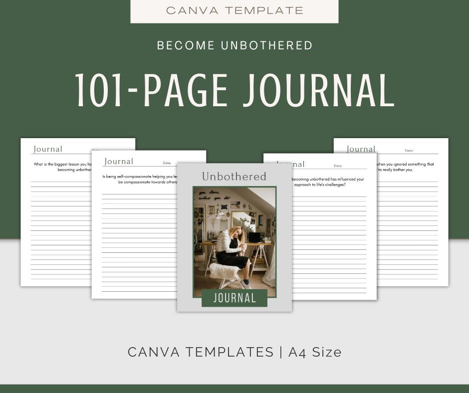 Become Unbothered Journal & Affirmations Bundle