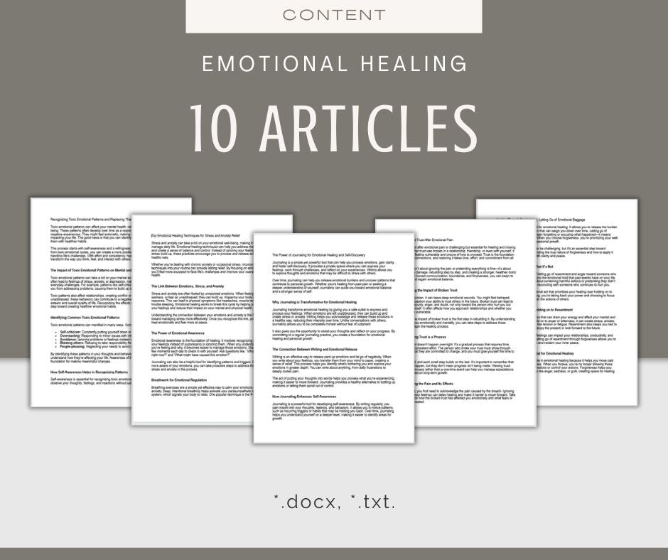 Emotional Healing | MEGA Content and Templates Bundle