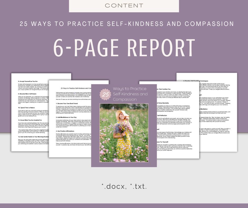 Self-Kindness and Compassion | Content & Journal Bundle