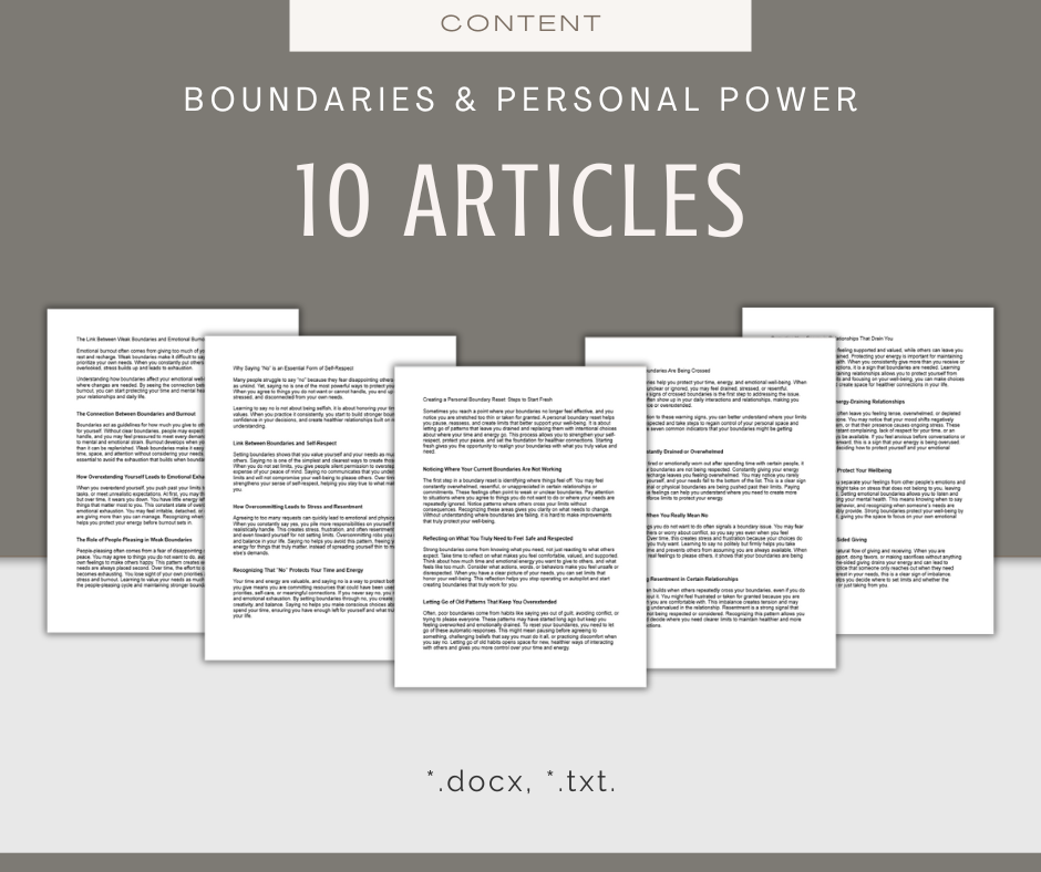 Boundaries and Personal Power | MEGA Content and Templates Bundle