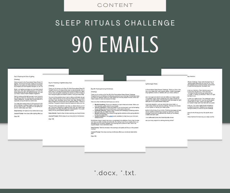 90-Day Personalized Sleep Rituals Challenge