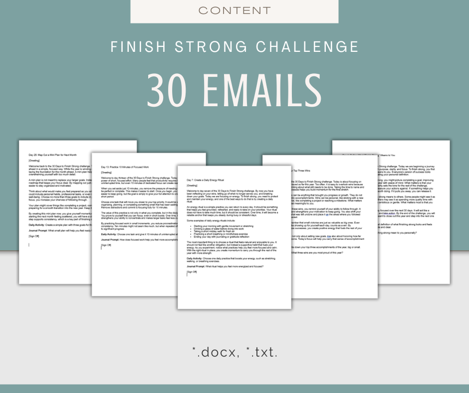 30-Day Finish Strong Challenge