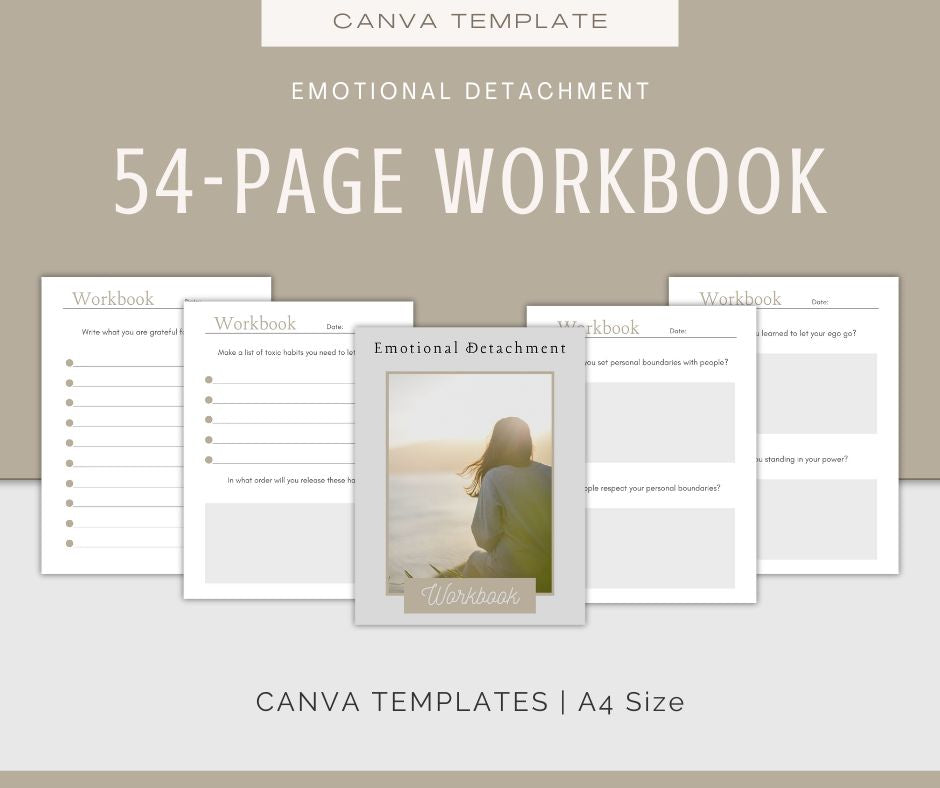 Emotional Detachment Journal & Prompts Bundle
