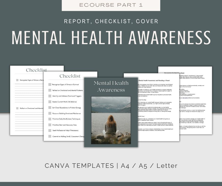 Mental Health Reset | MEGA Content and Templates Bundle
