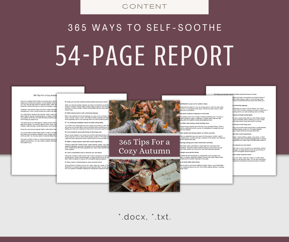 365 Tips For a Cozy Autumn | Content Bundle