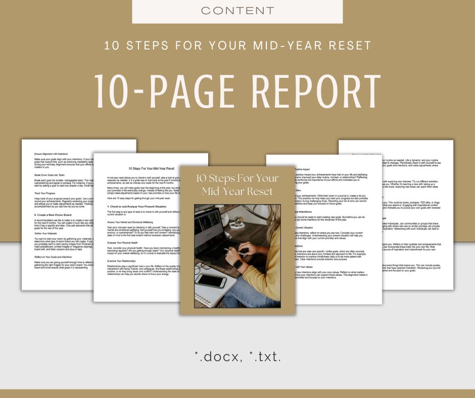 Mid-Year Reset | Content and Templates Bundle