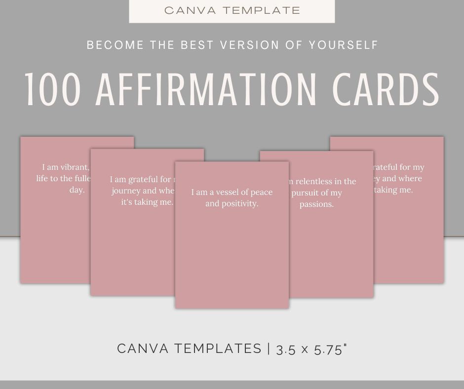 Become the Best Version of Yourself Affirmations Bundle
