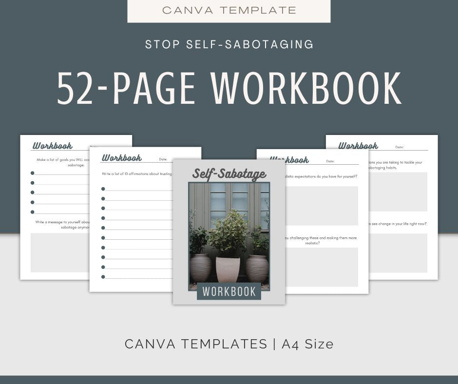 Self-Sabotage Journal & Affirmations Bundle