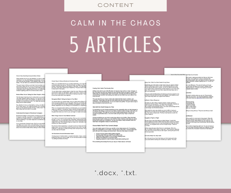 Calm in the Chaos | Content & Journal Bundle