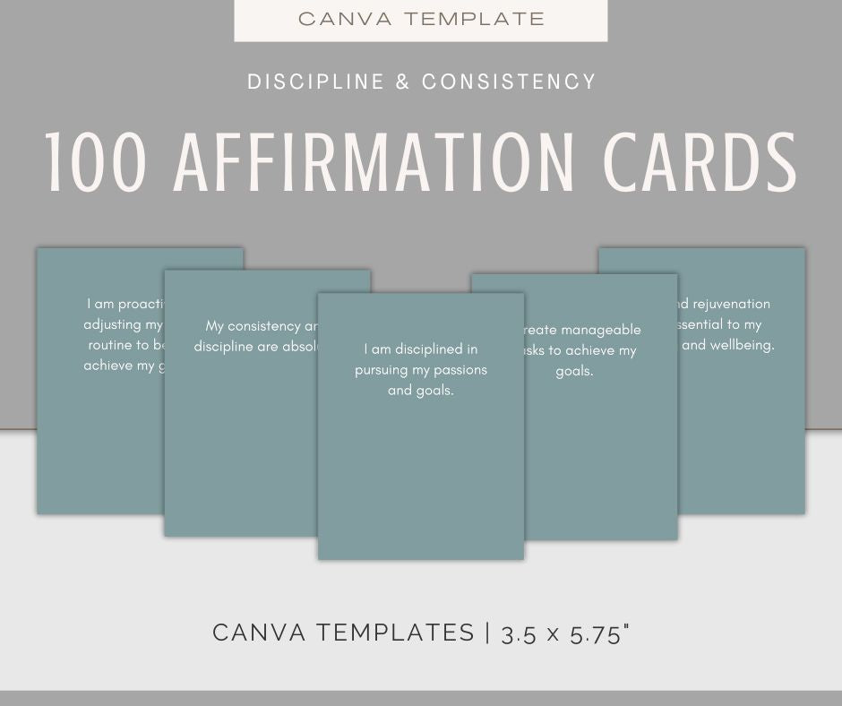 Discipline & Consistency Affirmations Bundle