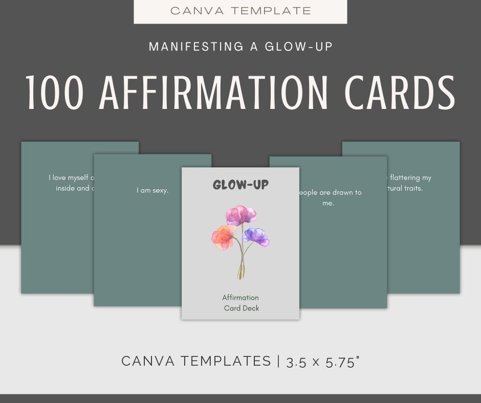 Manifest a Glow-Up Affirmations & Journal Bundle