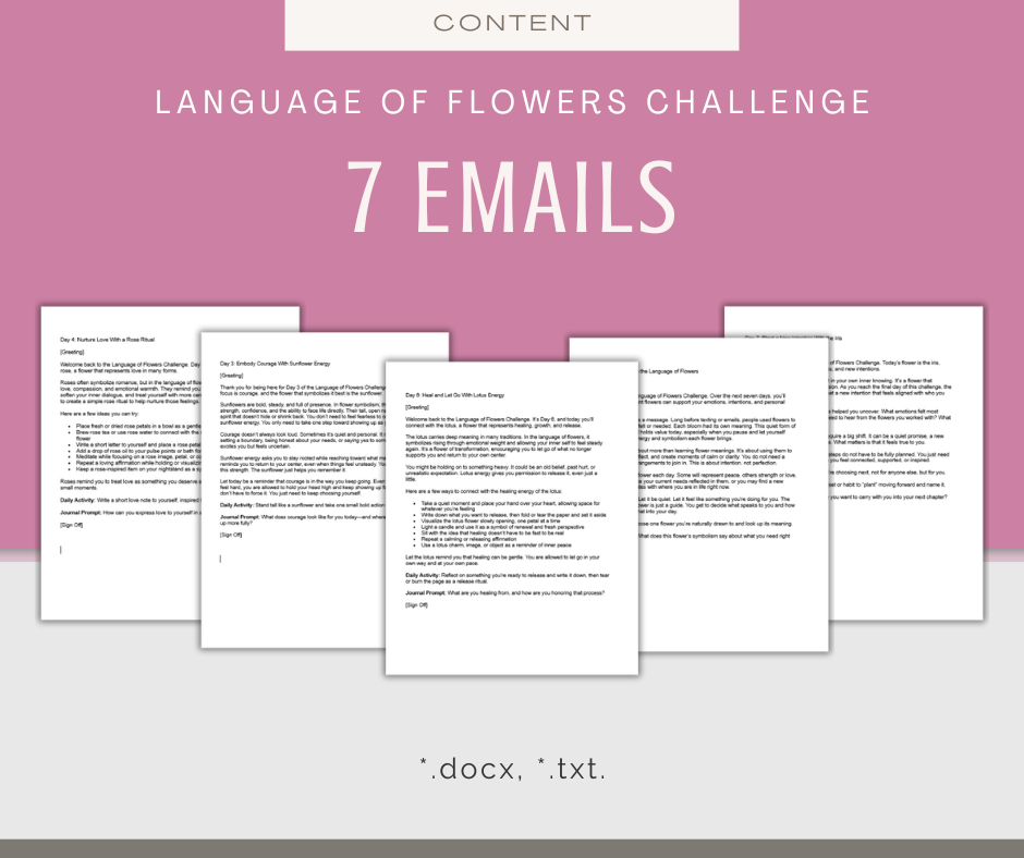 The Language of Flowers | Content & Templates Bundle