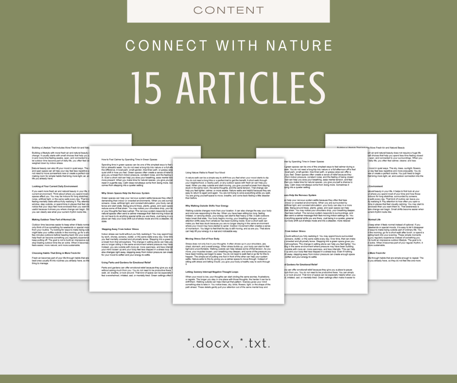 Connect With Nature | Report & Articles Bundle