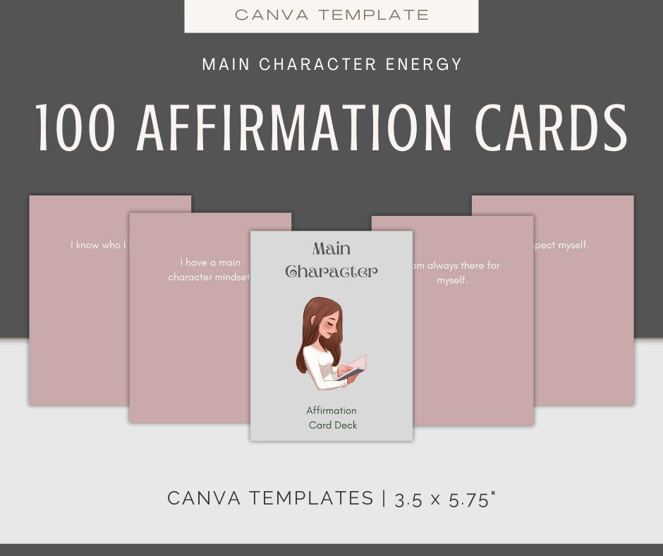 Main Character Energy Affirmations & Journal Bundle