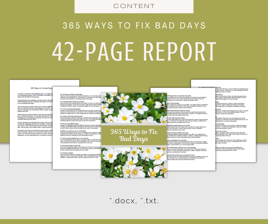 365 Ways to Fix Bad Days | Content Bundle