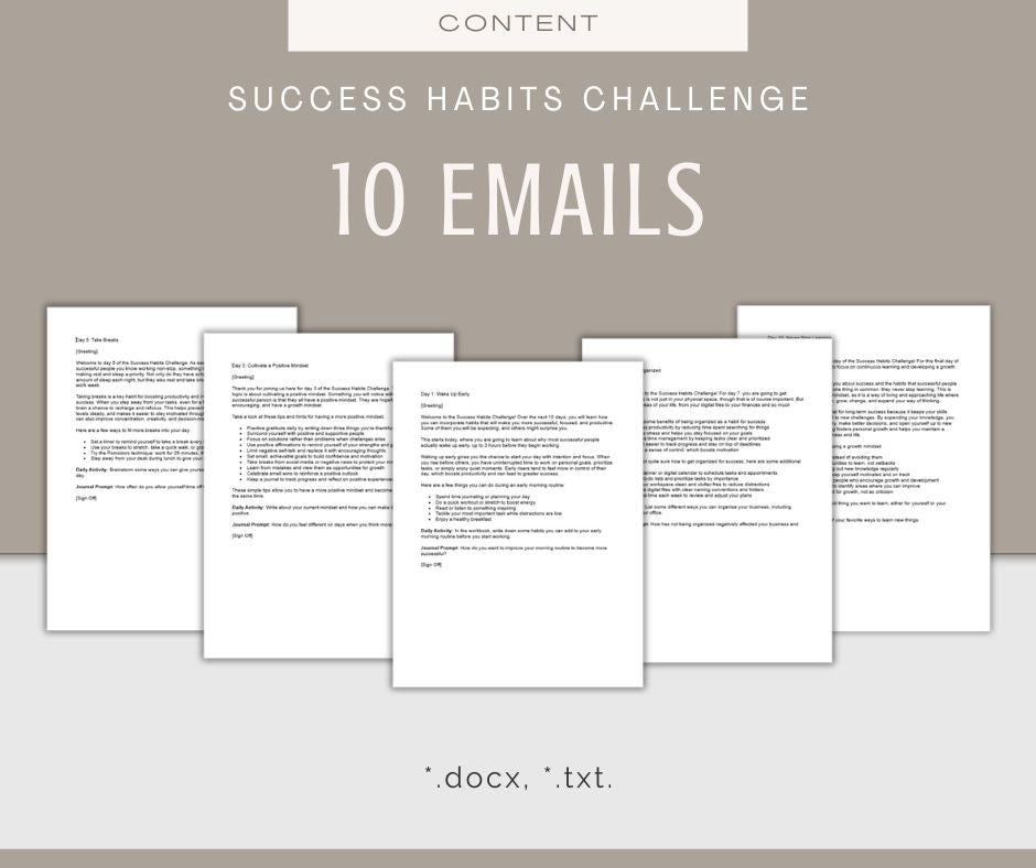 Success Tips and Habits | Content and Templates Bundle