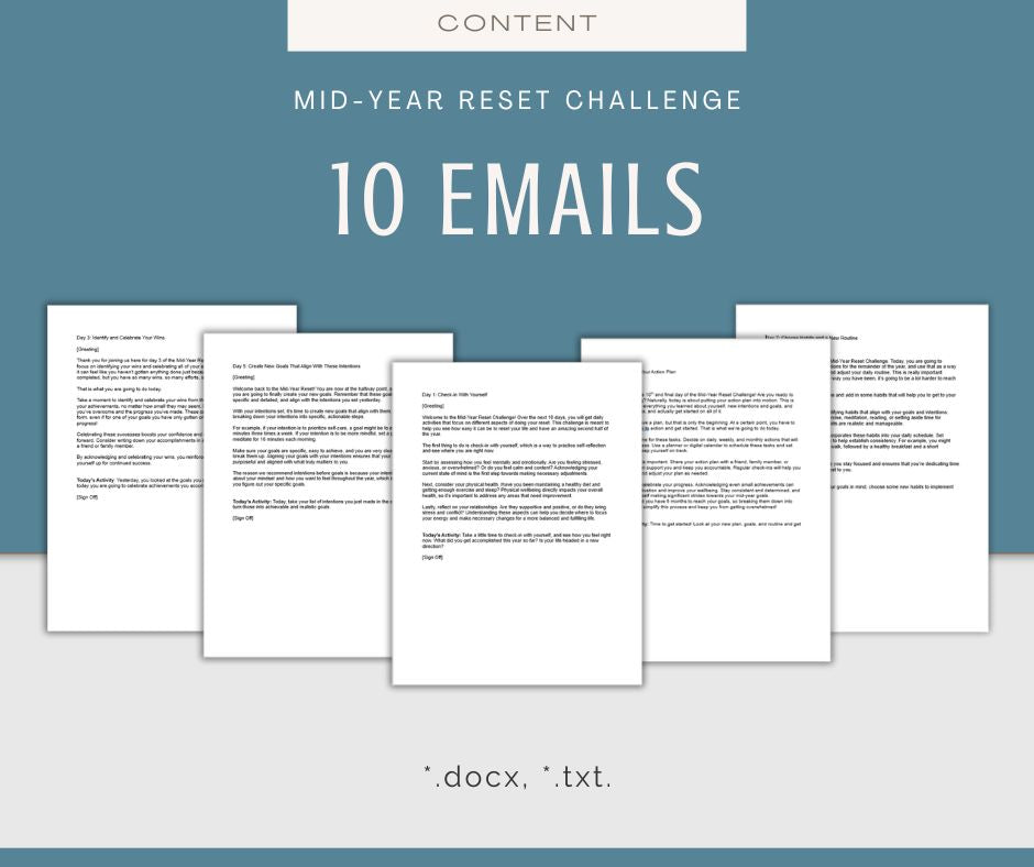 Mid-Year Reset | Content and Templates Bundle