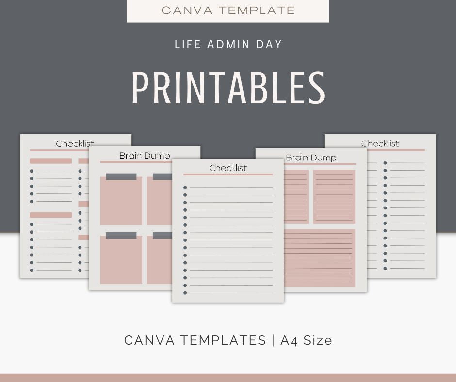 Life Admin Day Report & Templates