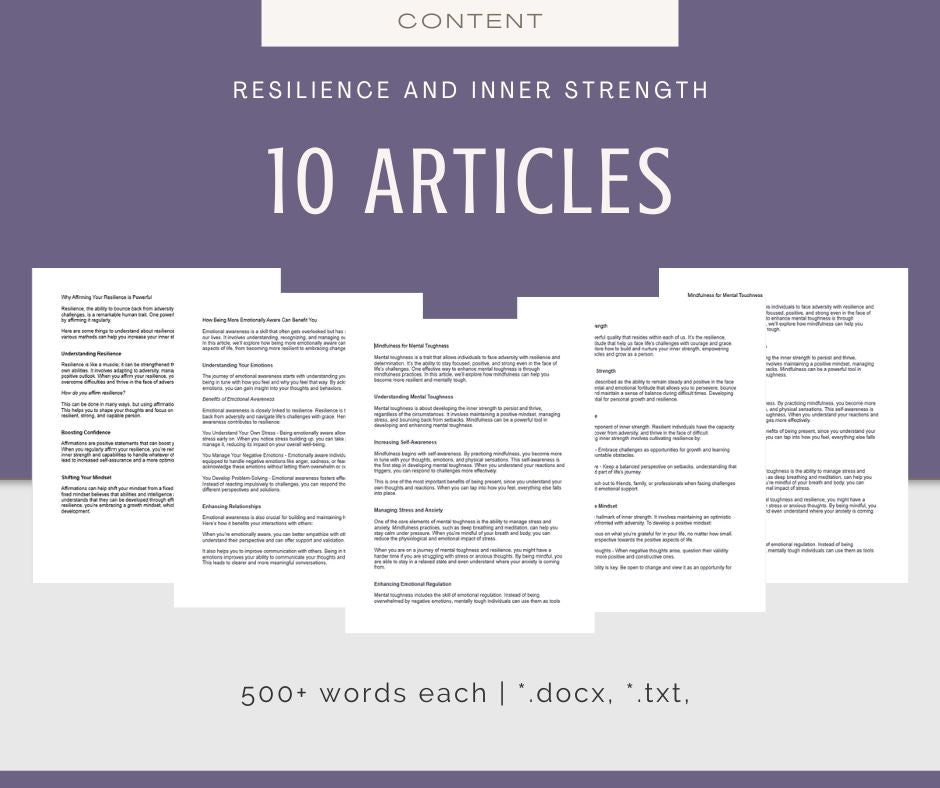 Resilience and Inner Strength Bundle