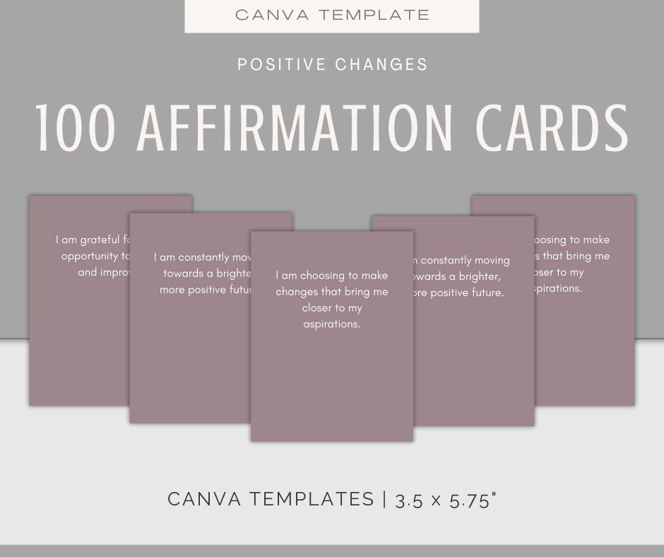 Positive Changes Journal & Affirmations Bundle