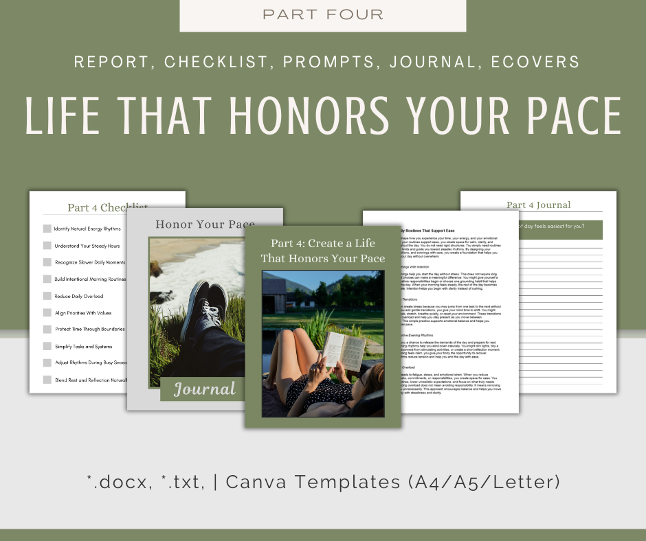 4-Part eCourse: Slow Down, Rest, Reflect