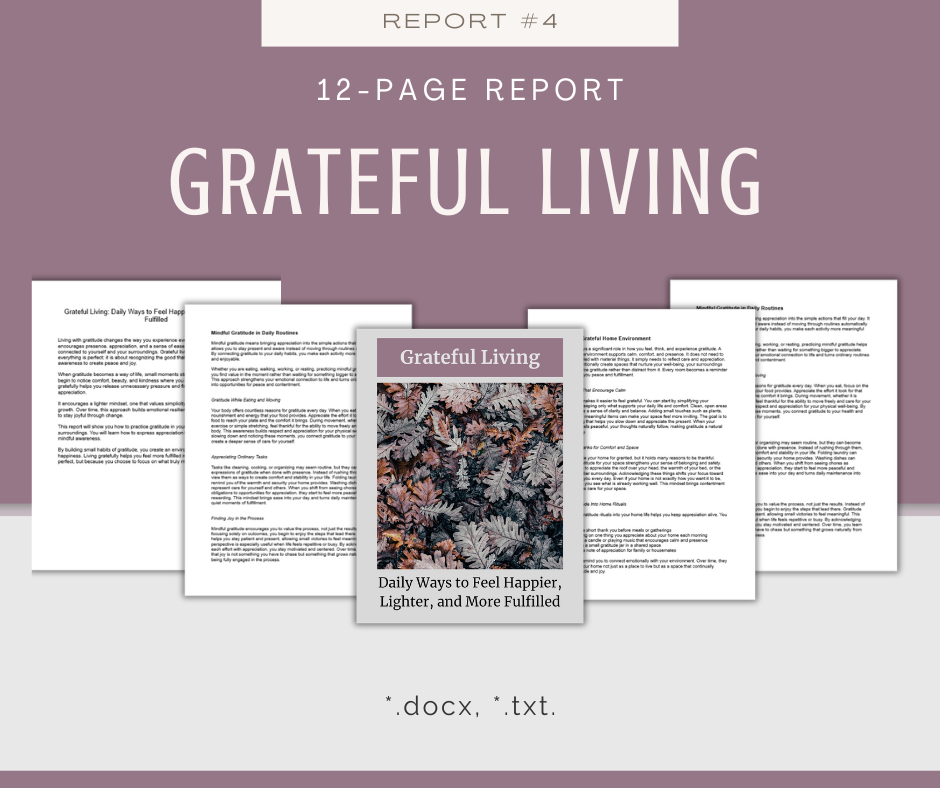 Gratitude to Spark Joy Reports | 5 Report Bundle