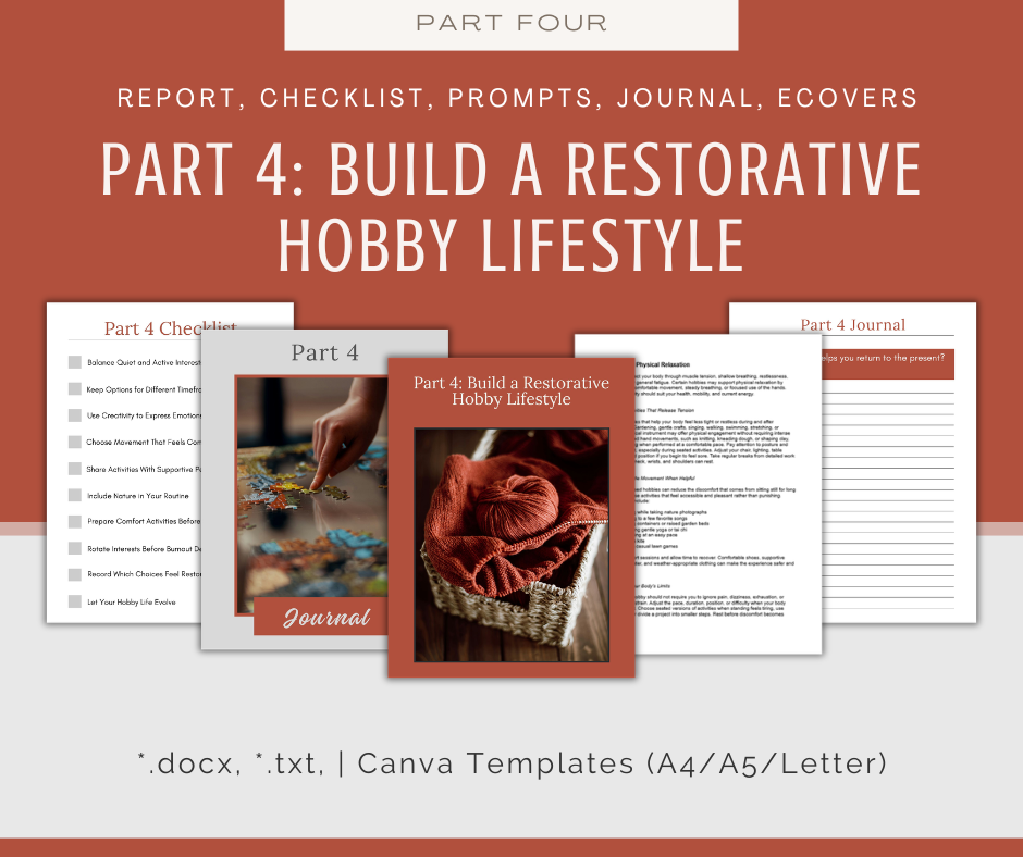 4-Part eCourse: Hobbies For Stress Relief